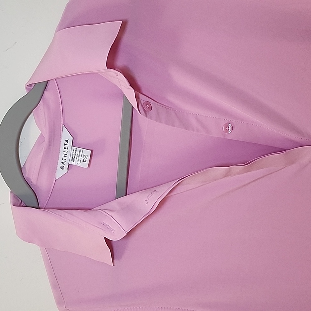 Athleta Urbanite Shirt Dress in Pink Barbiecore Size M - Picture 6 of 16